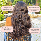 Body Wave HD lace wig in Natural Black (#1B), single donor human hair, House of Faith Hair