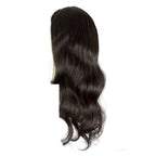 Natural Wave HD lace wig, left side view