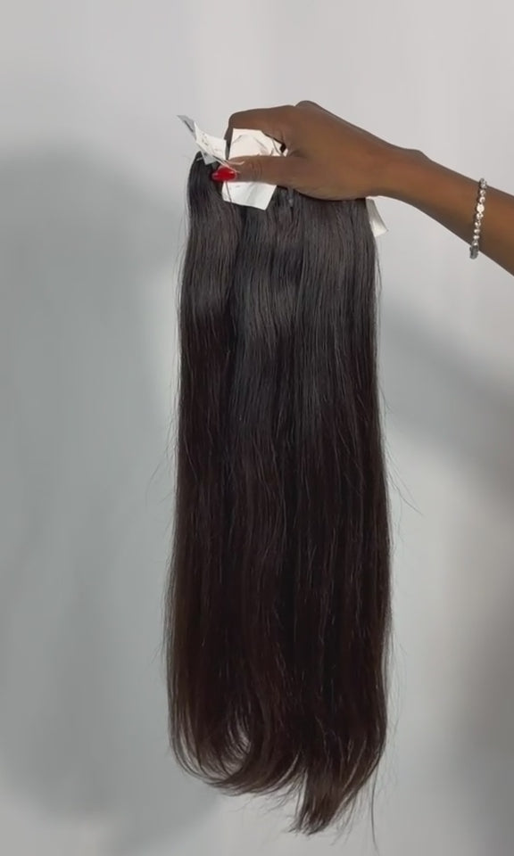 Single donor straight hair bundles video